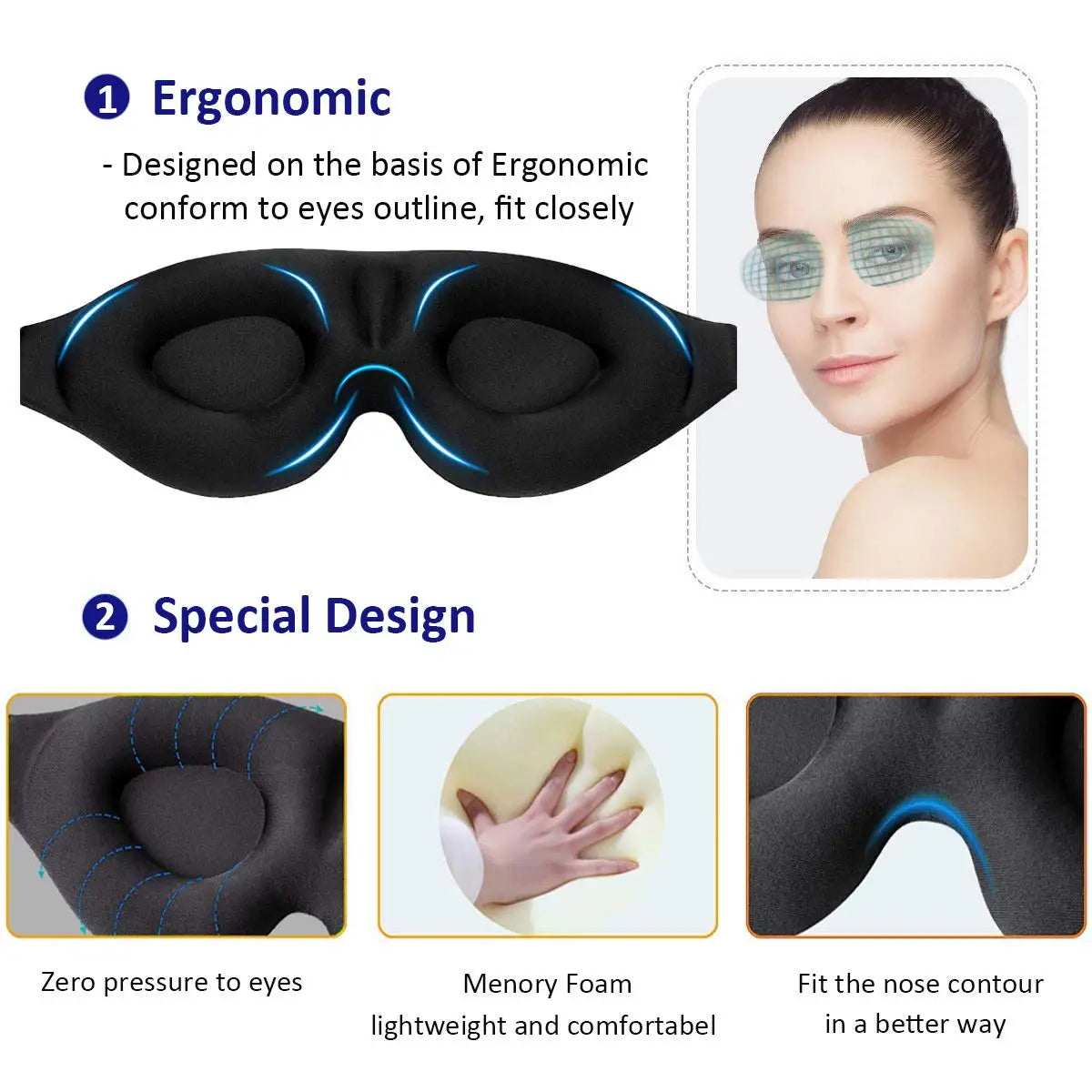 Sleep Serenities Blackout Eye Mask